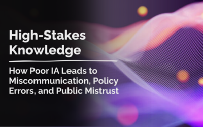 High-Stakes Knowledge: How Poor IA Leads to Miscommunication, Policy Errors, and Public Mistrust
